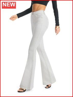 Curvy High Rise Bootcut Flare Stretch Denim Jeans